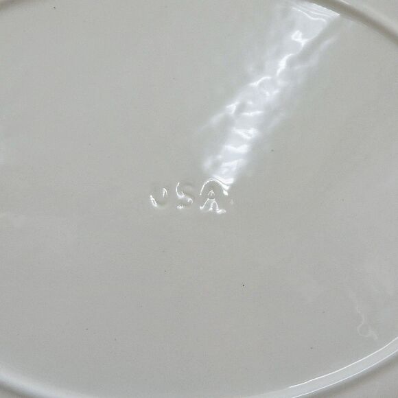 Blue Onion Pattern Serving Meat Platter 13 Inch Unmarked Scio Pottery - Picture 8 of 8